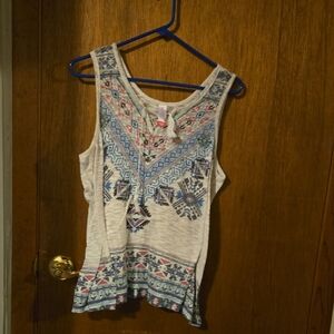 No Boundaries Cream Peplum Tank Top